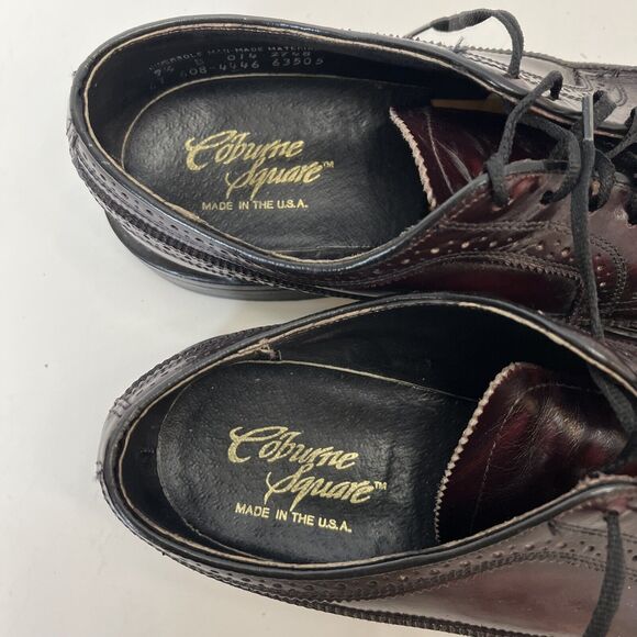 VTG O’Sullivans Coburne Square Dress Shoes Size Mens US 9.5 Wingtip Oxford USA - Picture 9 of 10